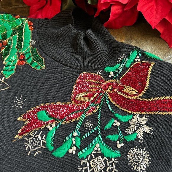 I.B. Diffusion Poinsettia Sweater NWOT - Picture 11 of 16